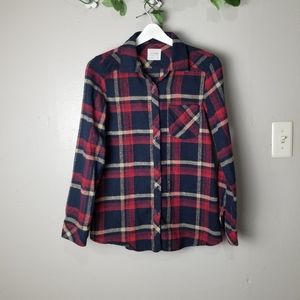 Ci Sono plaid button down shirt size M